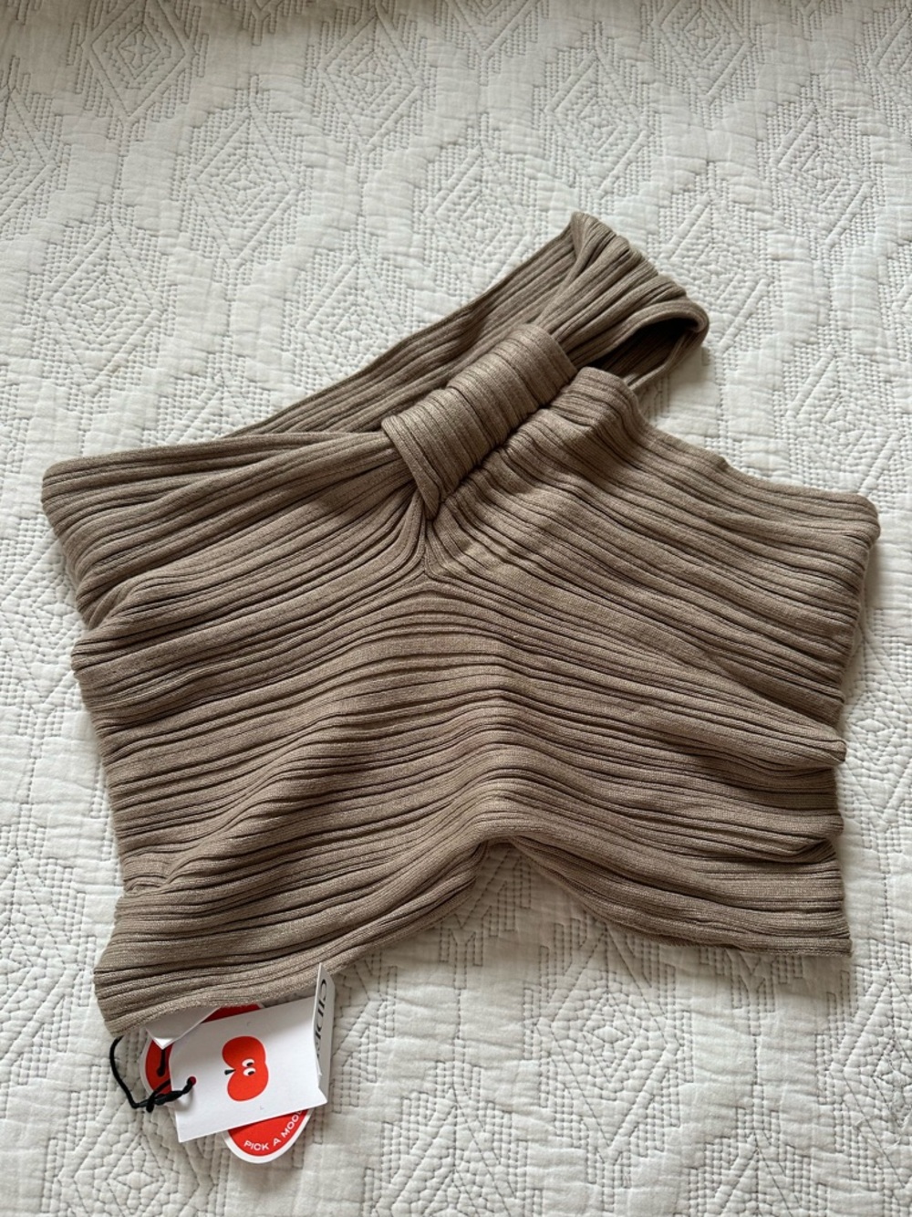NWT Cider One-Shoulder Crop Top